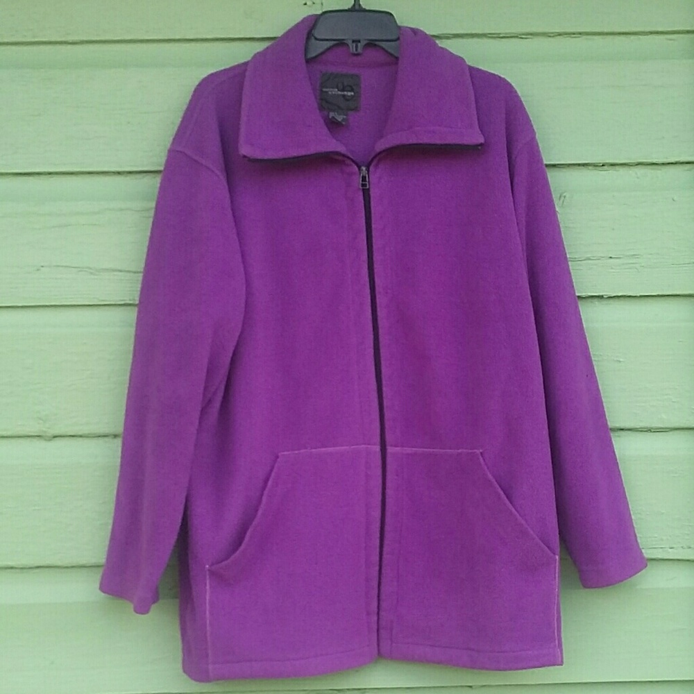 Large Full Zip Jacket Women's Soft Purple Winter Full Figure Make Offer